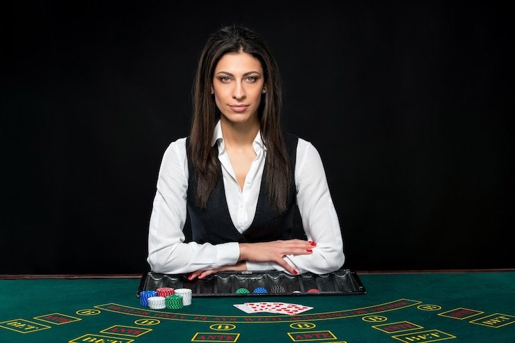 Meja Casino Hold'em live di toto268 dengan dealer profesional dan kartu fisik