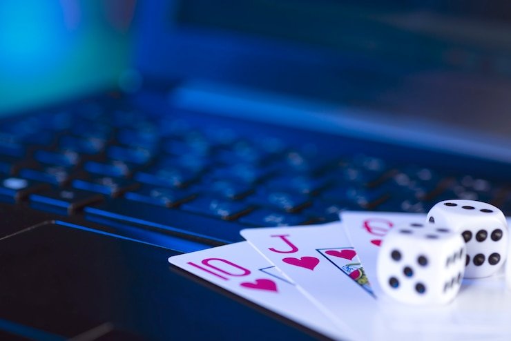 Layar permainan Casino Hold'em di toto268 menampilkan kartu pemain dan dealer